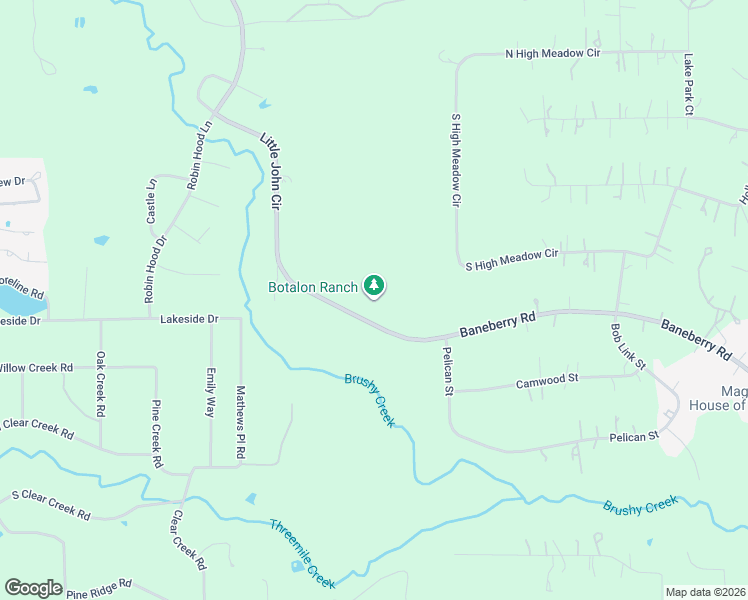 map of restaurants, bars, coffee shops, grocery stores, and more near 24102 Baneberry Road in Magnolia