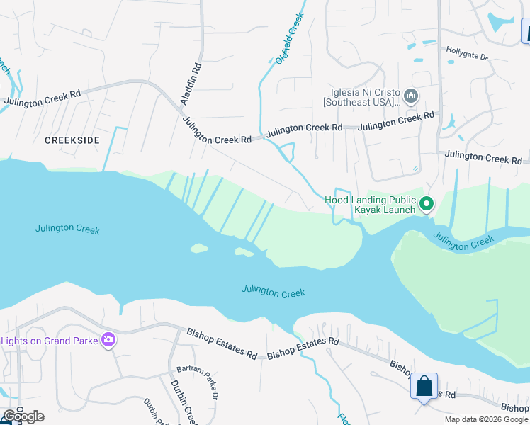 map of restaurants, bars, coffee shops, grocery stores, and more near 4242 Hillwood Road in Jacksonville