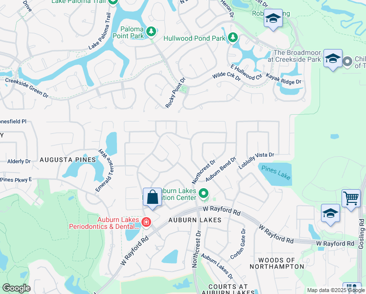 map of restaurants, bars, coffee shops, grocery stores, and more near 25302 East Titan Springs Drive in Spring