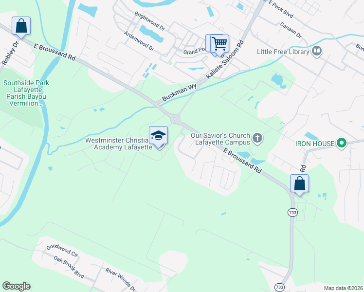 map of restaurants, bars, coffee shops, grocery stores, and more near 104 Brahmwell Court in Lafayette