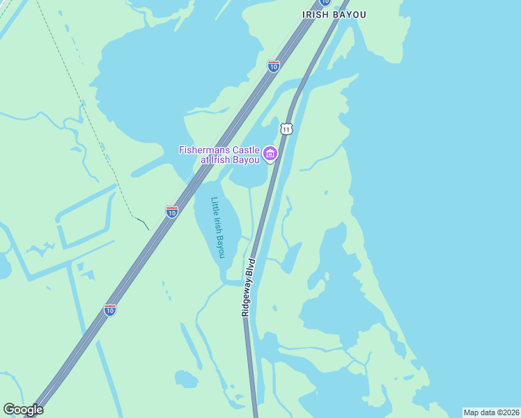 map of restaurants, bars, coffee shops, grocery stores, and more near 3134 Ridgeway Boulevard in New Orleans