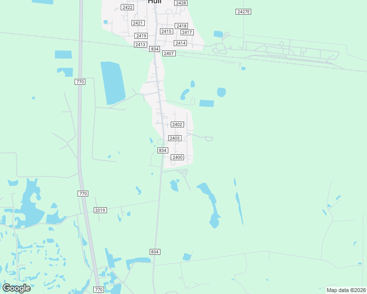 map of restaurants, bars, coffee shops, grocery stores, and more near 49 County Road 2044 in Hull