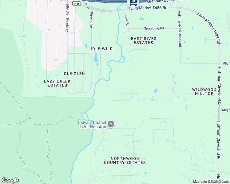 map of restaurants, bars, coffee shops, grocery stores, and more near 31583 Bohlssen Road in New Caney