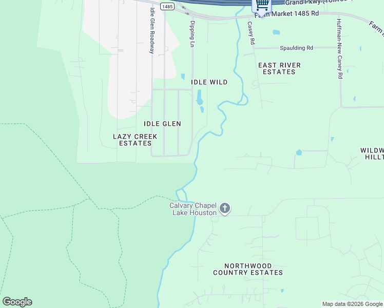 map of restaurants, bars, coffee shops, grocery stores, and more near 23328 East San Jacinto Court in New Caney
