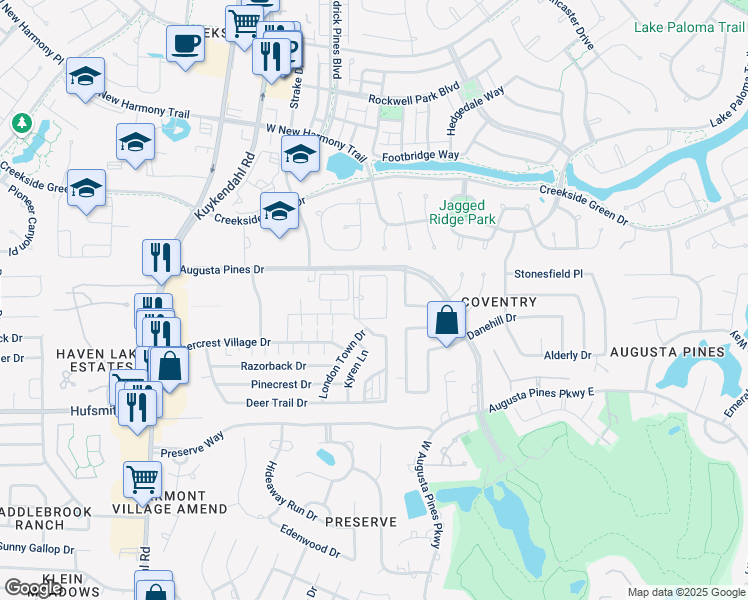 map of restaurants, bars, coffee shops, grocery stores, and more near in Harris County