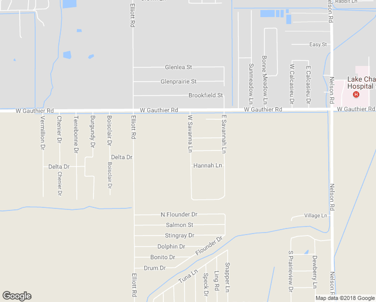 map of restaurants, bars, coffee shops, grocery stores, and more near 7087 West Savanna Lane in Lake Charles