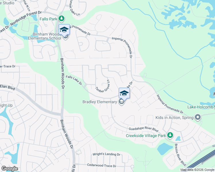 map of restaurants, bars, coffee shops, grocery stores, and more near 31528 Timber Grove Lane in Spring