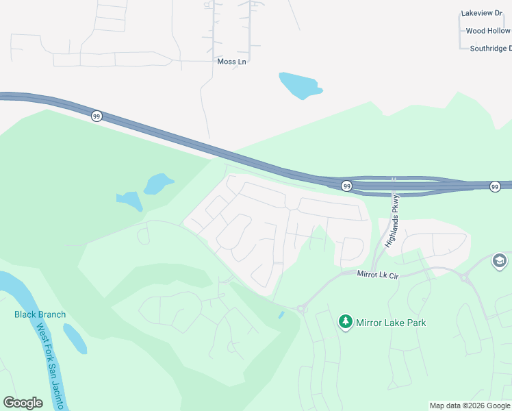 map of restaurants, bars, coffee shops, grocery stores, and more near Grand Parkway in Porter Heights
