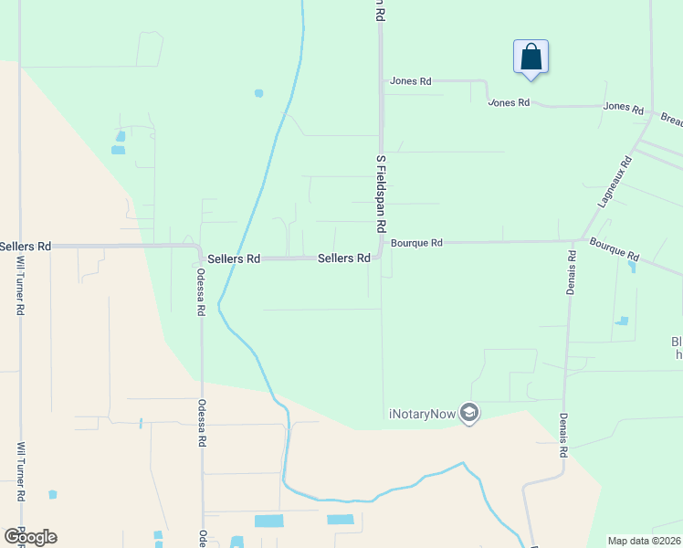 map of restaurants, bars, coffee shops, grocery stores, and more near 117 Sellers Road in Duson