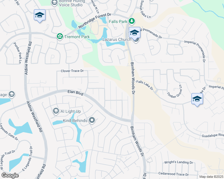map of restaurants, bars, coffee shops, grocery stores, and more near 30738 Gardenia Trace Drive in Spring