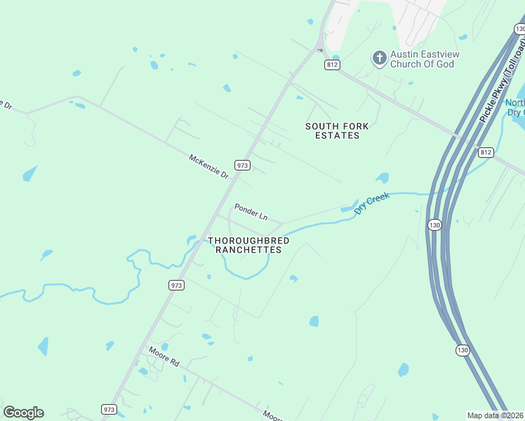 map of restaurants, bars, coffee shops, grocery stores, and more near 10602 Ponder Lane in Austin