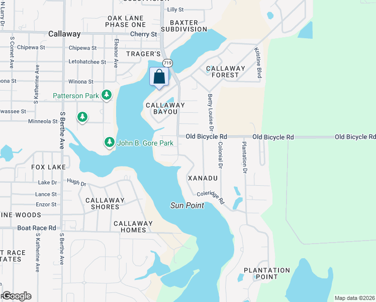 map of restaurants, bars, coffee shops, grocery stores, and more near 7500-7506 Coleridge Road in Panama City