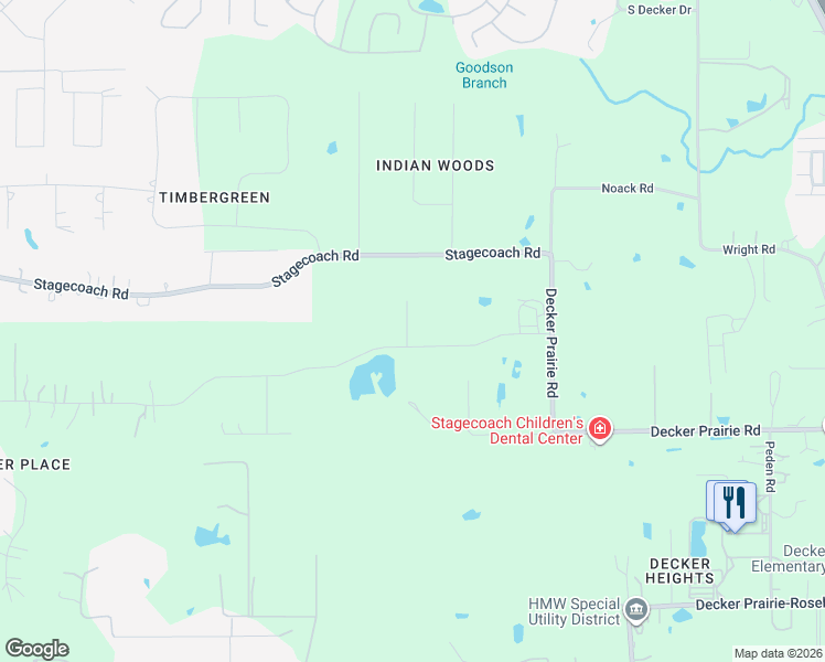 map of restaurants, bars, coffee shops, grocery stores, and more near 13620 Decker Drive in Magnolia