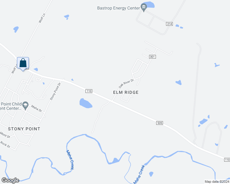 map of restaurants, bars, coffee shops, grocery stores, and more near 114 Oak River Drive in Cedar Creek