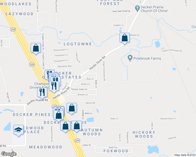 map of restaurants, bars, coffee shops, grocery stores, and more near 11903 Belle Court in Pinehurst