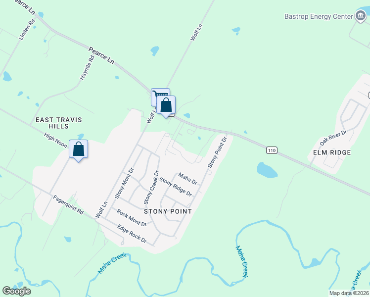 map of restaurants, bars, coffee shops, grocery stores, and more near 6721 Farm to Market Road 535 in Bastrop County