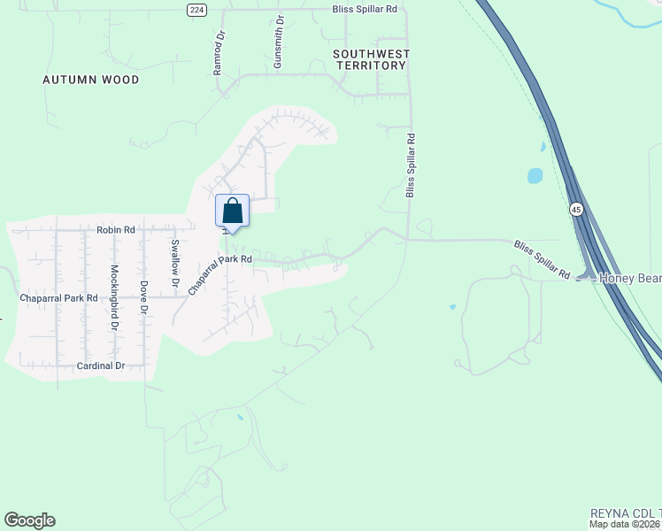 map of restaurants, bars, coffee shops, grocery stores, and more near 2019 Chaparral Park Road in Manchaca