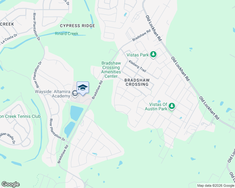 map of restaurants, bars, coffee shops, grocery stores, and more near 10612 Dimitrios Drive in Austin