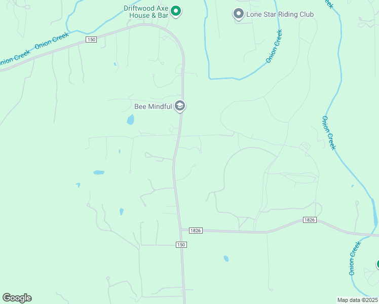 map of restaurants, bars, coffee shops, grocery stores, and more near 17000 Ranch to Market Road 150 in Driftwood