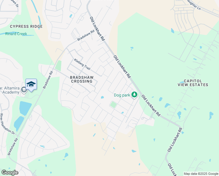 map of restaurants, bars, coffee shops, grocery stores, and more near 10321 Forest Grove Drive in Austin