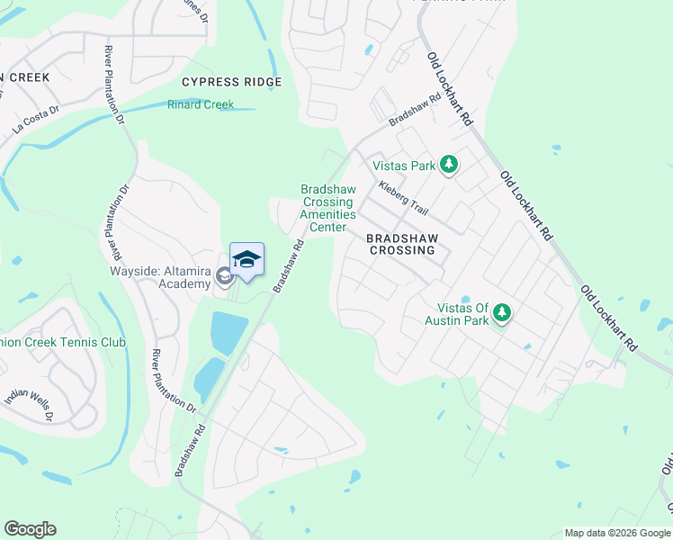 map of restaurants, bars, coffee shops, grocery stores, and more near 10612 Dimitrios Drive in Austin
