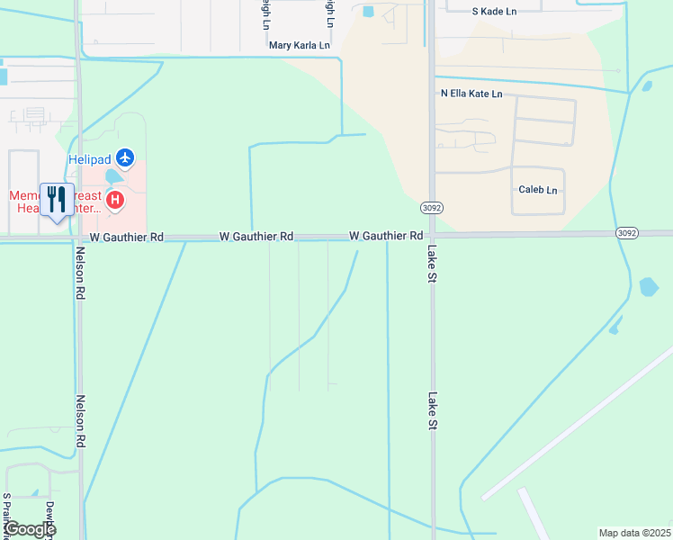map of restaurants, bars, coffee shops, grocery stores, and more near 6913 Shadow Ln in Lake Charles