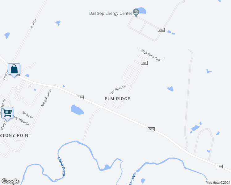 map of restaurants, bars, coffee shops, grocery stores, and more near 131 Oak River Drive in Cedar Creek