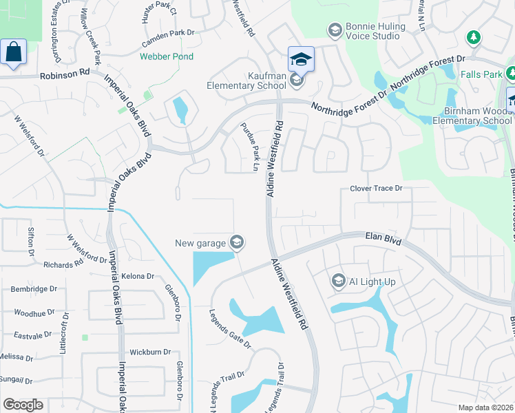 map of restaurants, bars, coffee shops, grocery stores, and more near 30711 Aldine Westfield Rd in Spring