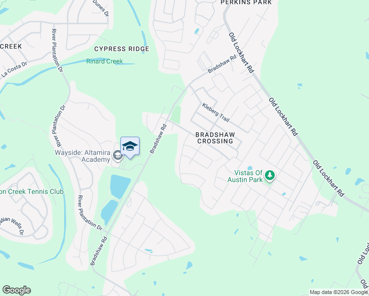 map of restaurants, bars, coffee shops, grocery stores, and more near 10612 Dimitrios Drive in Austin