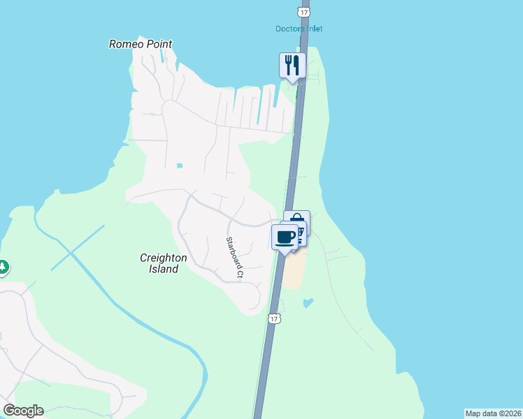 map of restaurants, bars, coffee shops, grocery stores, and more near 1304 Portside Drive in Orange Park