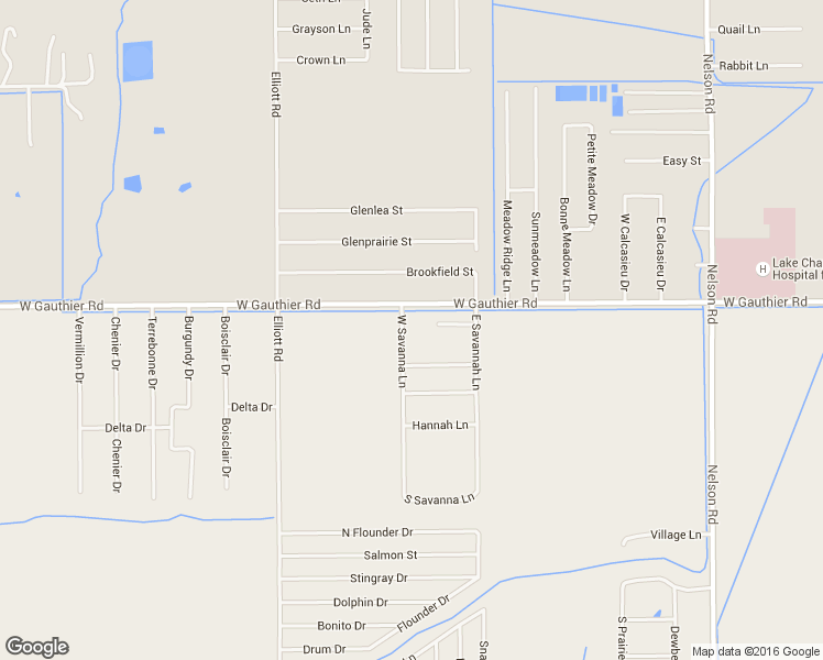 map of restaurants, bars, coffee shops, grocery stores, and more near 6938 W Savannah Ln in Lake Charles