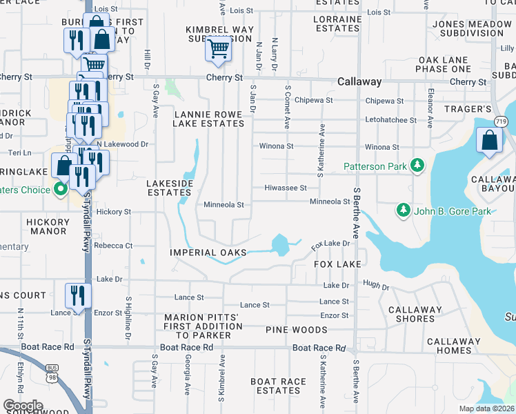 map of restaurants, bars, coffee shops, grocery stores, and more near 6400-6498 Seminole Dr in Panama City