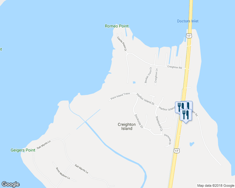 map of restaurants, bars, coffee shops, grocery stores, and more near 1964 Harbor Island Drive in Orange Park