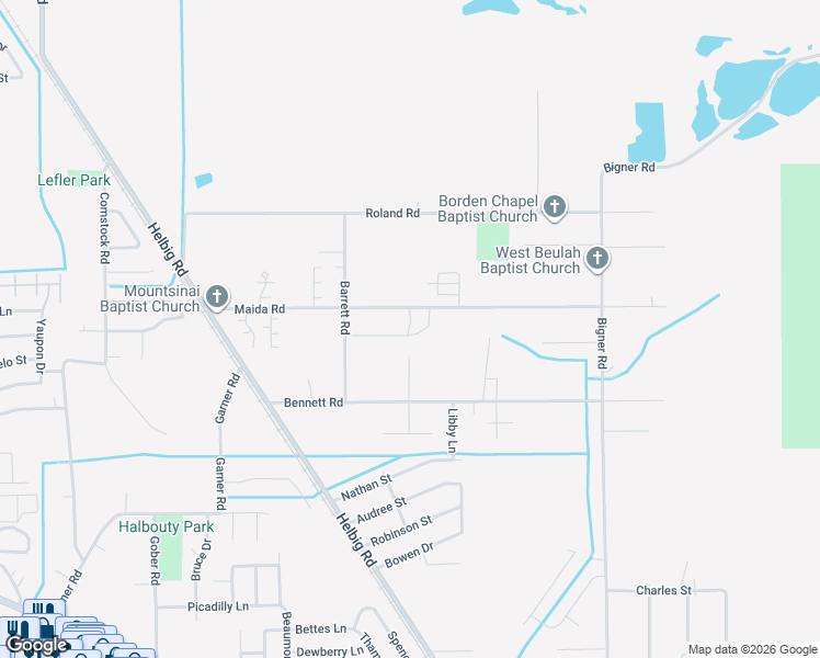 map of restaurants, bars, coffee shops, grocery stores, and more near 6350 Barrett Rd in Beaumont
