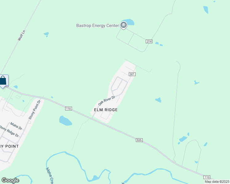 map of restaurants, bars, coffee shops, grocery stores, and more near 104 Winecup Path in Cedar Creek