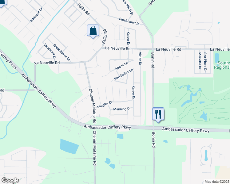 map of restaurants, bars, coffee shops, grocery stores, and more near 114 Aaron Drive in Lafayette