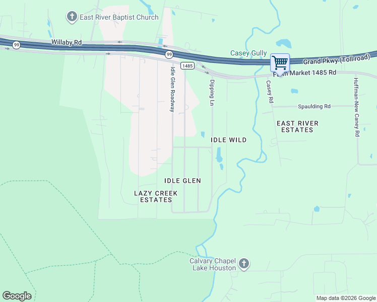 map of restaurants, bars, coffee shops, grocery stores, and more near 1749 Glenwood Drive in New Caney