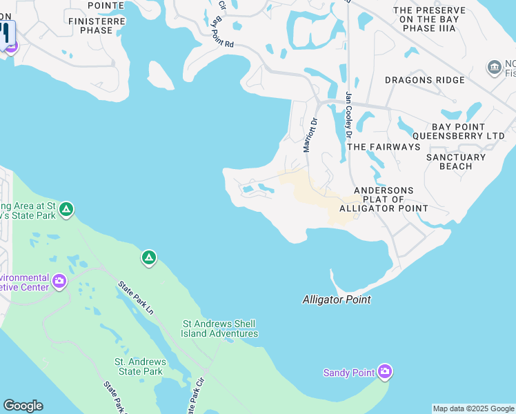 map of restaurants, bars, coffee shops, grocery stores, and more near 4600 Kingfish Lane in Panama City