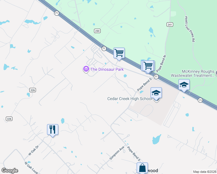 map of restaurants, bars, coffee shops, grocery stores, and more near 887 Union Chapel Road in Cedar Creek