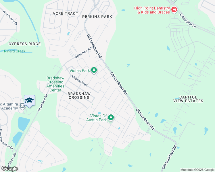 map of restaurants, bars, coffee shops, grocery stores, and more near 10224 Crescendo Lane in Austin