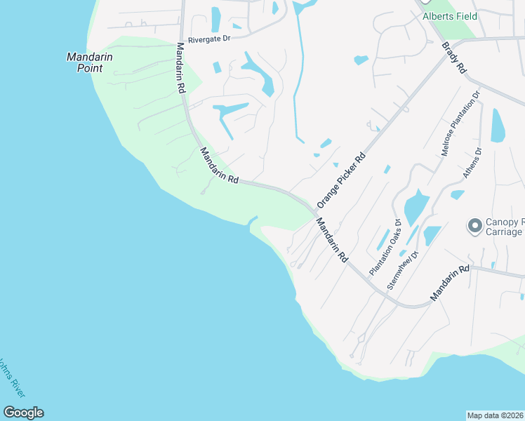 map of restaurants, bars, coffee shops, grocery stores, and more near 13620 Mandarin Road in Jacksonville