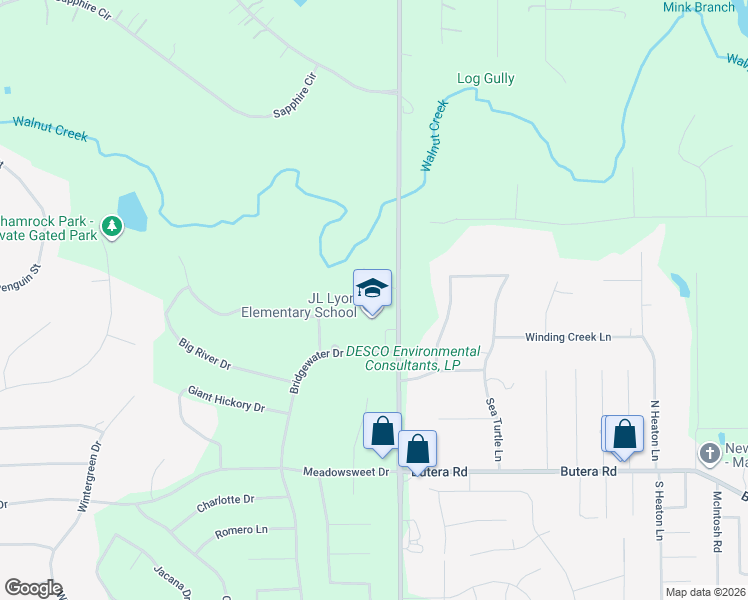 map of restaurants, bars, coffee shops, grocery stores, and more near 27043 Nichols Sawmill Road in Magnolia
