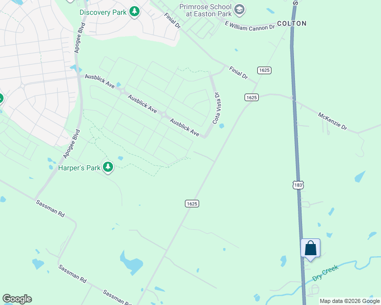 map of restaurants, bars, coffee shops, grocery stores, and more near 7732-8050 Farm to Market Road 1625 in Austin