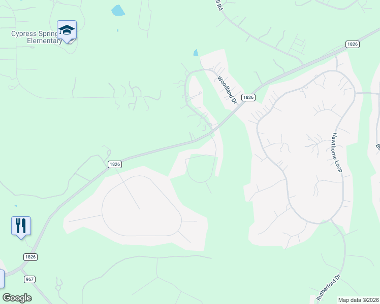 map of restaurants, bars, coffee shops, grocery stores, and more near 16900 Farm to Market Road 1826 in Austin