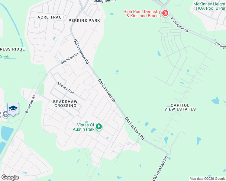 map of restaurants, bars, coffee shops, grocery stores, and more near 10041-10263 Old Lockhart Highway in Austin