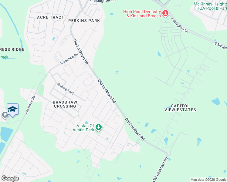 map of restaurants, bars, coffee shops, grocery stores, and more near 10041-10263 Old Lockhart Highway in Austin