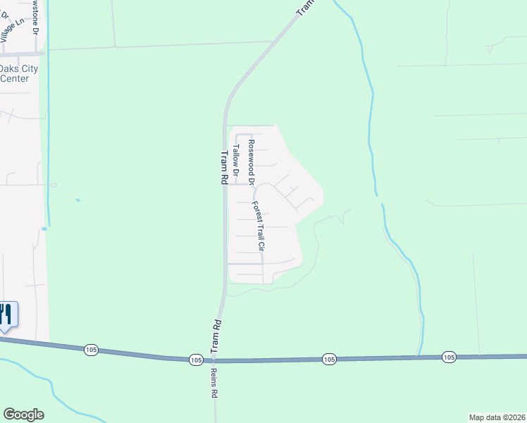 map of restaurants, bars, coffee shops, grocery stores, and more near 6650 Forest Trail Circle in Beaumont