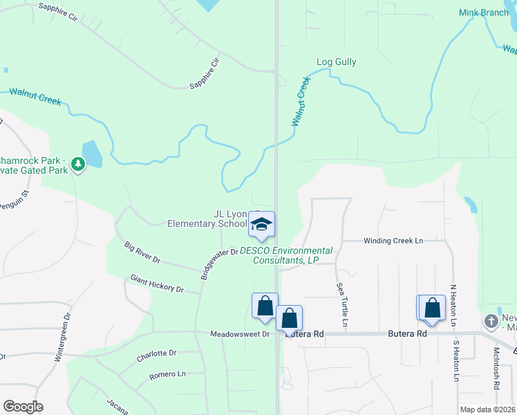 map of restaurants, bars, coffee shops, grocery stores, and more near 27043 Nichols Sawmill Road in Magnolia
