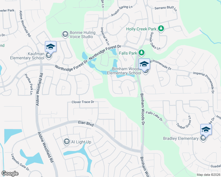 map of restaurants, bars, coffee shops, grocery stores, and more near 31821 Windwood Park Lane in Spring