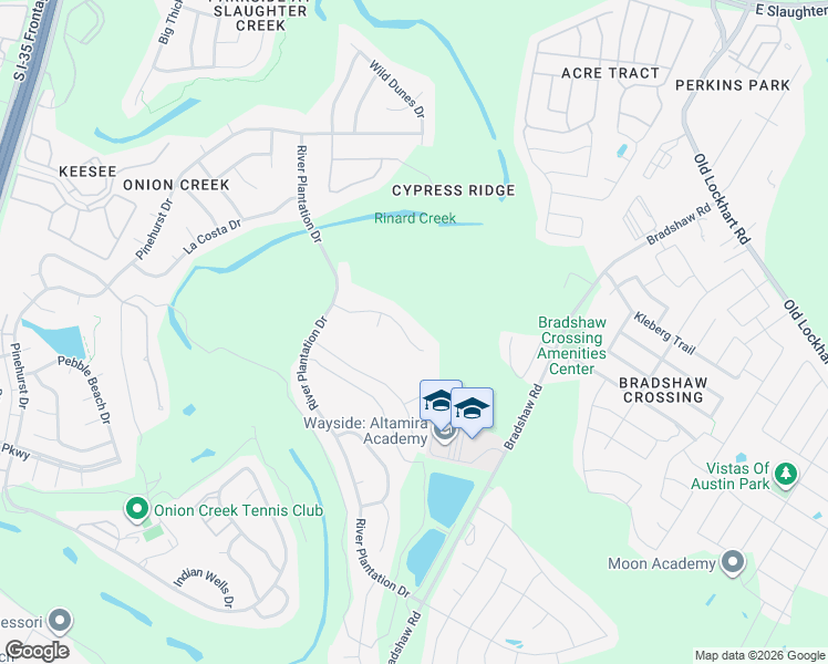 map of restaurants, bars, coffee shops, grocery stores, and more near 4912 Interlachen Lane in Austin